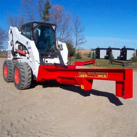 skid steer wood splitter with saw for sale|bobcat attachments wood cutter splitter.